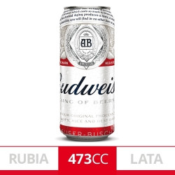 CERVEZA BUDWEISER LATA 473 CC.