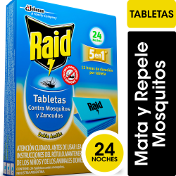 TABLETAS RAID MM 24 UNID.