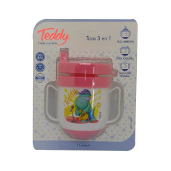 TAZA PLASTICA TEDDY 3X1...