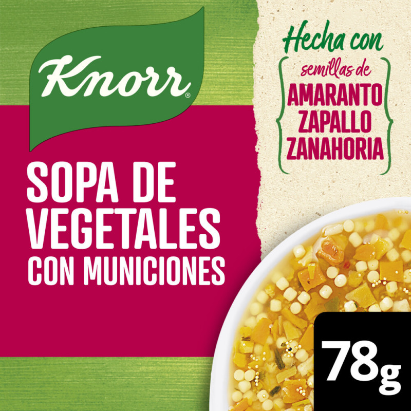 Sopa Knorr Vegetales Con Municiones 78 Grs