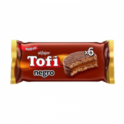 ALFAJOR TOFI NEGRO 16X6 6...
