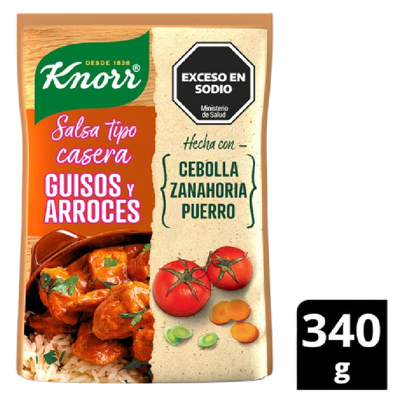 SALSA DE TOMATE KNORR GUISOS 340 GRS