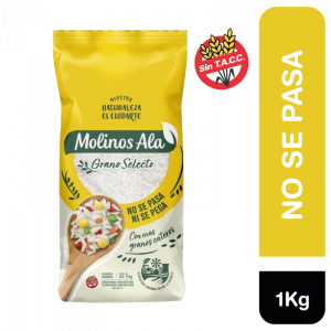 Arroz Molinos Ala parboil bolsa 1 kg.