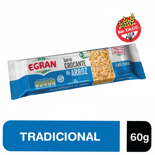 Barra Cereal Egran Tradi De Arroz 60 Grs