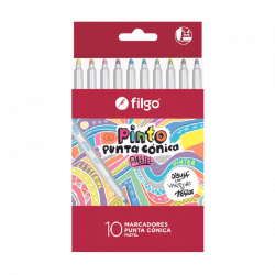 MARCADOR FILGO PASTEL 10 UNID.