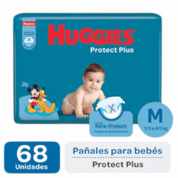 PAÑAL DESC HUGGIES M 68 UNID.