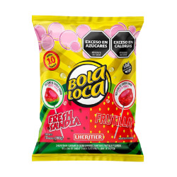 CHUPETIN BOLA LOCA FRUTILLA...